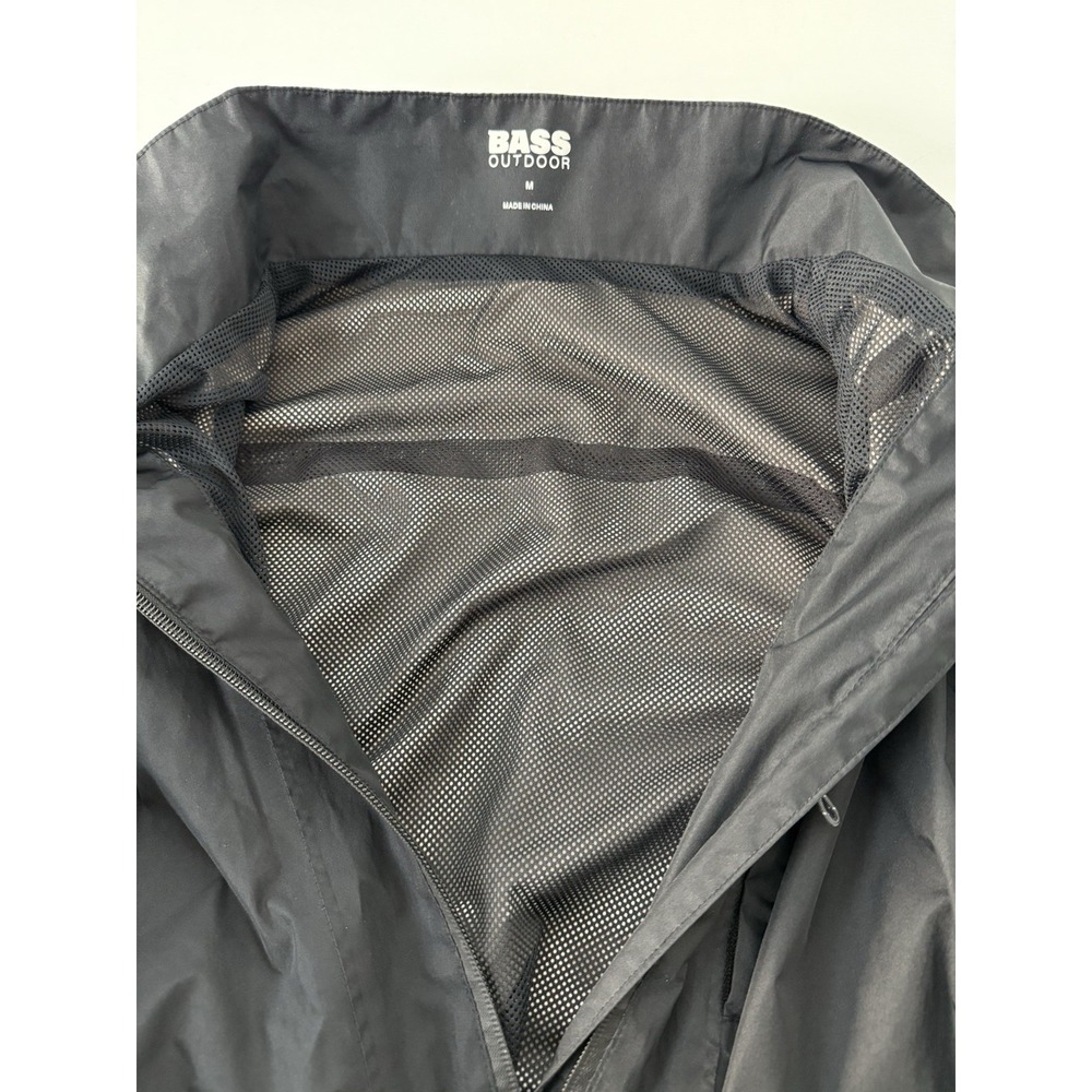 Bass Outdoor Jacket Womens size Med Black Windbreaker Water Resistant - Picture 11 of 13